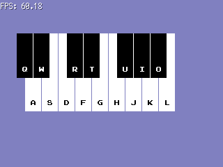 Ebiten example: piano